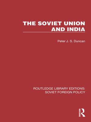 cover image of The Soviet Union and India
